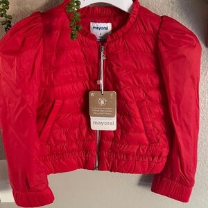 NWT Mayoral Cherry Red Puffer Jacket